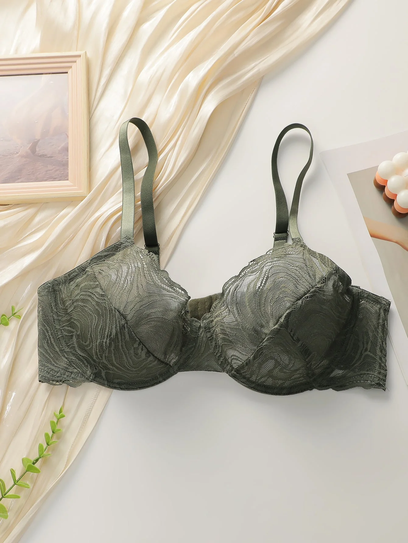 The Whispering Grace | Plus Size Ultra-Thin Transparent Lace Bra - Image 6