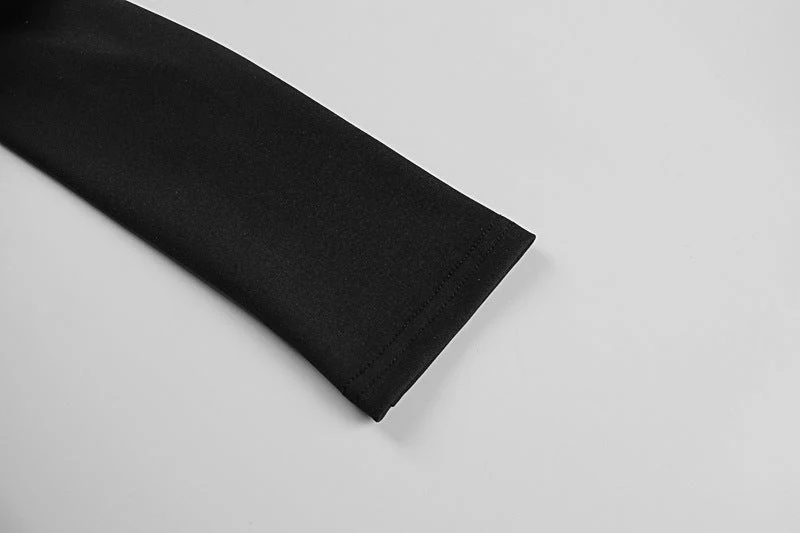 The Winter Glam | Solid Black Fur Collar One-Shoulder Long-Sleeve Midi Dress - Image 20