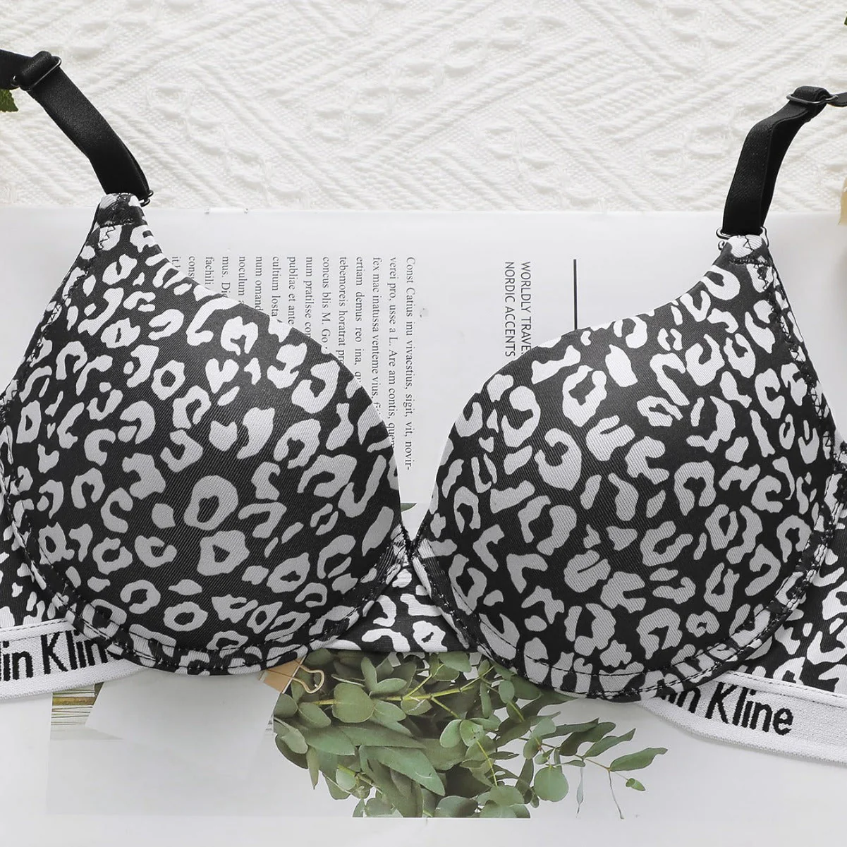 The Zebra Charm | Women's Zebra Print Underwire Push-Up Bra - Image 3