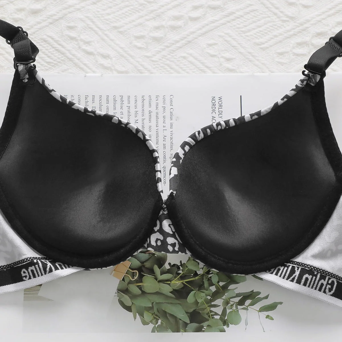 The Zebra Charm | Women's Zebra Print Underwire Push-Up Bra - Image 4