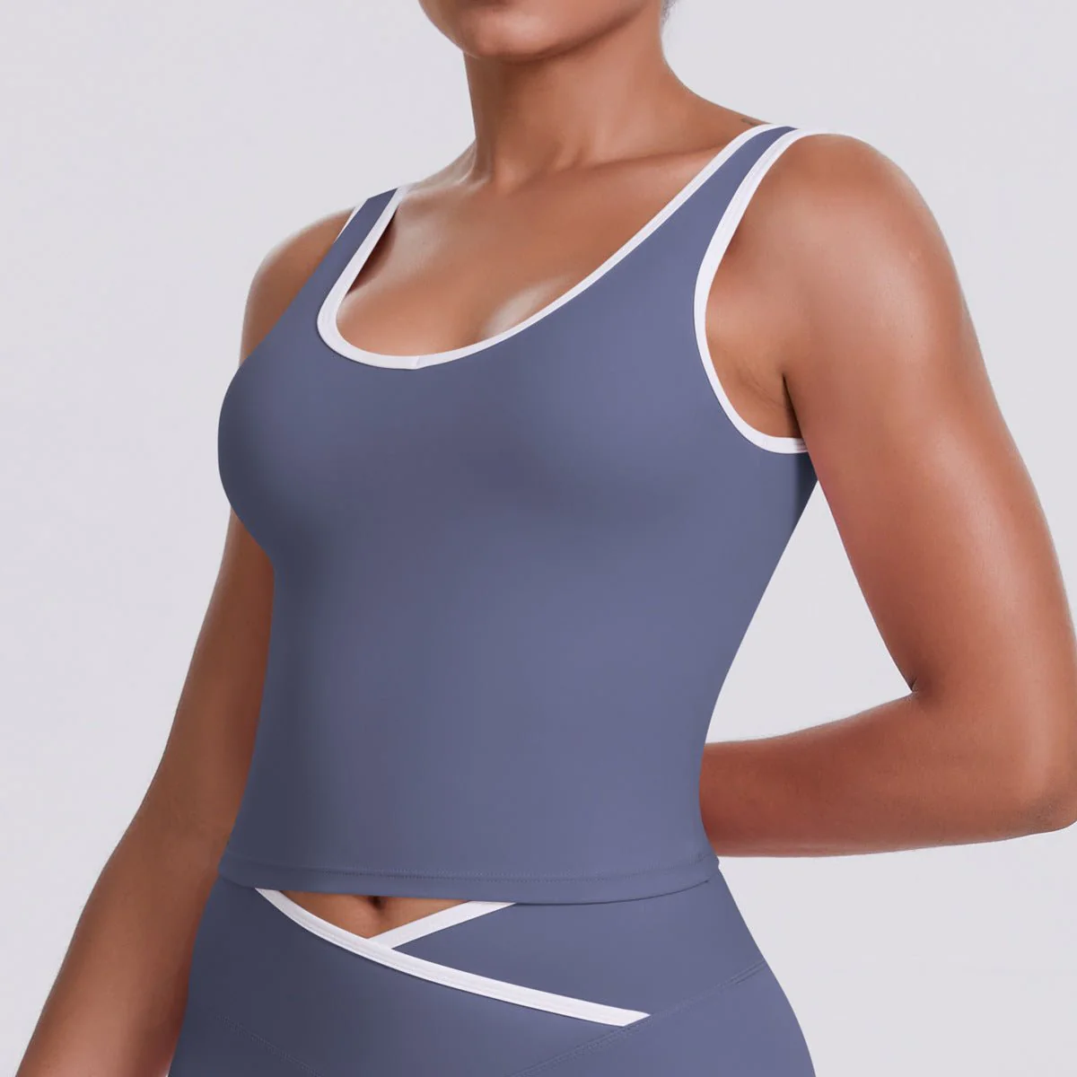 The Zenith Sculpt | Contrast Trim Bra & V-Waist Vest - Image 10