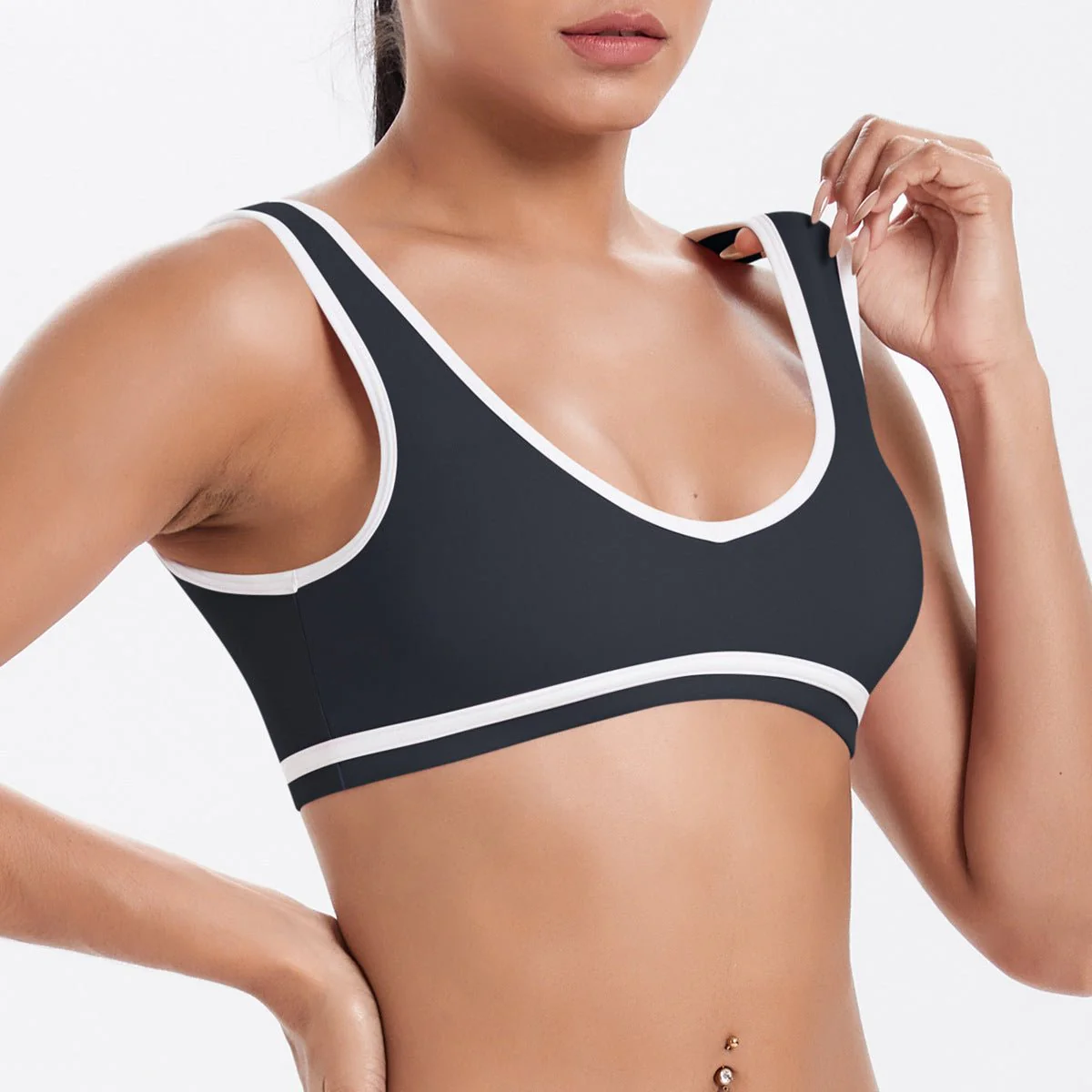 The Zenith Sculpt | Contrast Trim Bra & V-Waist Vest - Image 13