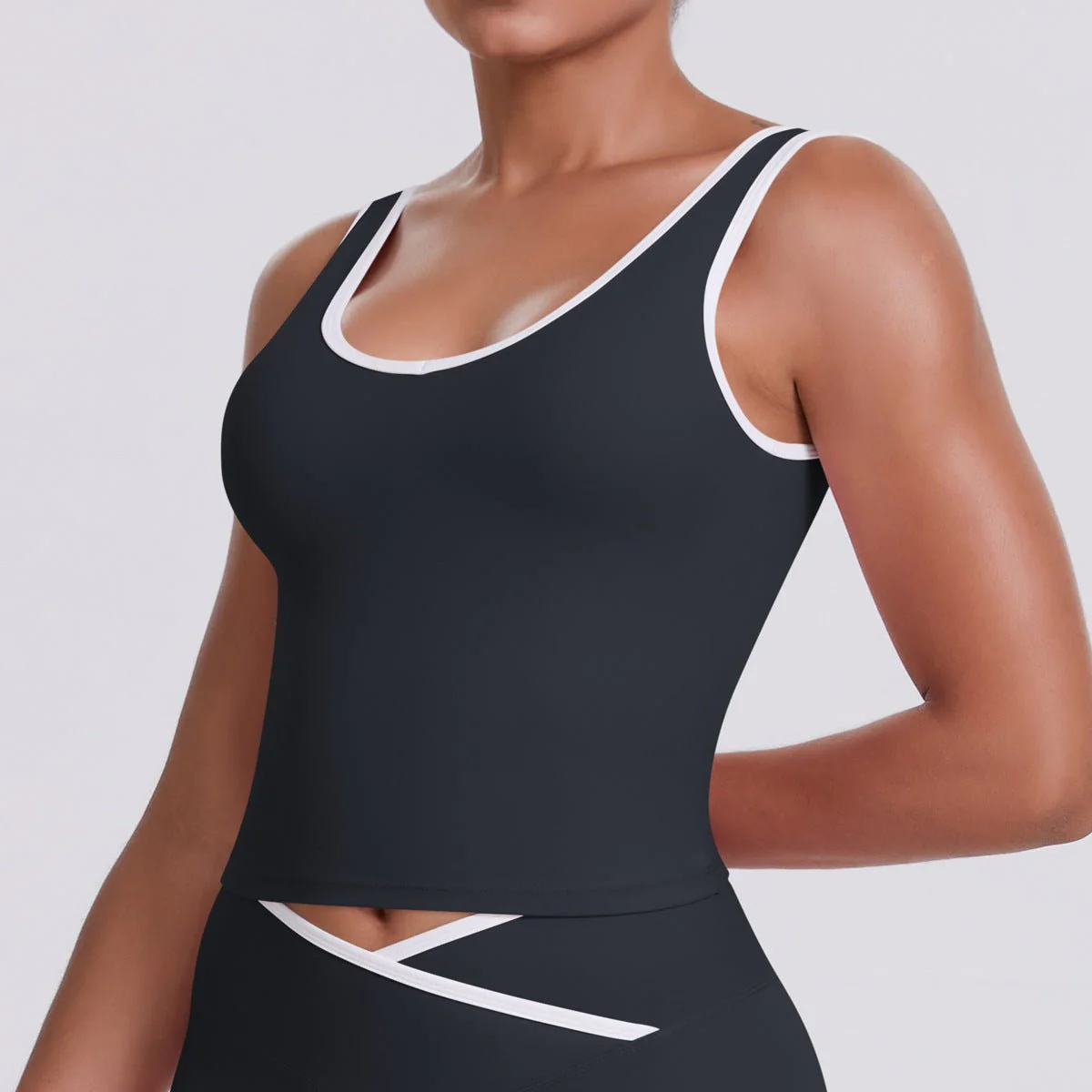 The Zenith Sculpt | Contrast Trim Bra & V-Waist Vest - Image 20