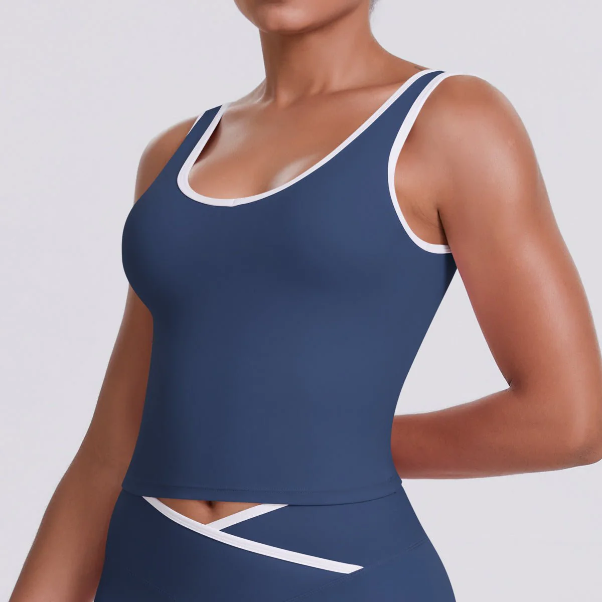 The Zenith Sculpt | Contrast Trim Bra & V-Waist Vest - Image 21