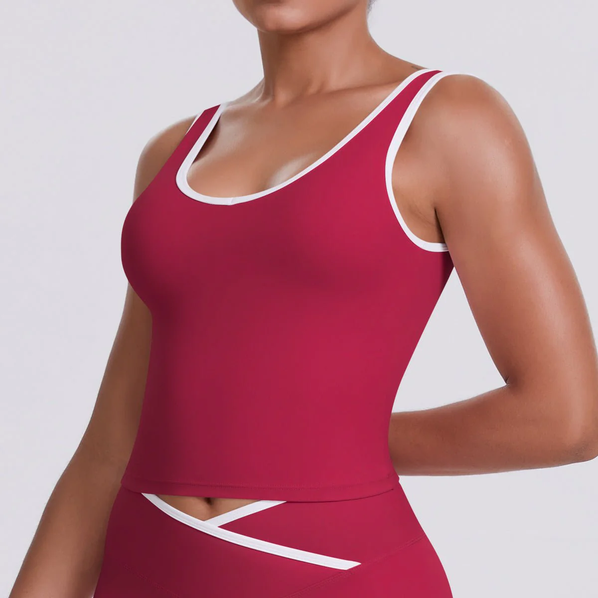 The Zenith Sculpt | Contrast Trim Bra & V-Waist Vest - Image 25