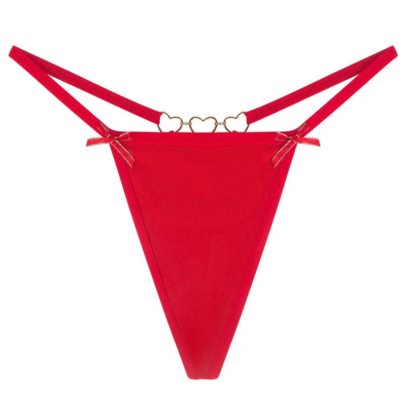Thongs for women with hollow hot small chain pure cotton crotch breathable low waist ladies underwear spot FD - Image 3
