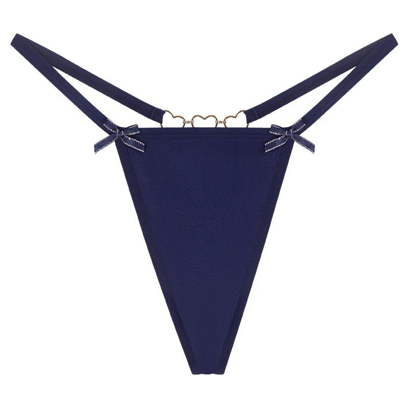 Thongs for women with hollow hot small chain pure cotton crotch breathable low waist ladies underwear spot FD - Image 4
