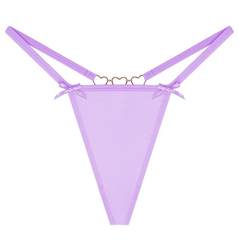Thongs for women with hollow hot small chain pure cotton crotch breathable low waist ladies underwear spot FD - Image 5