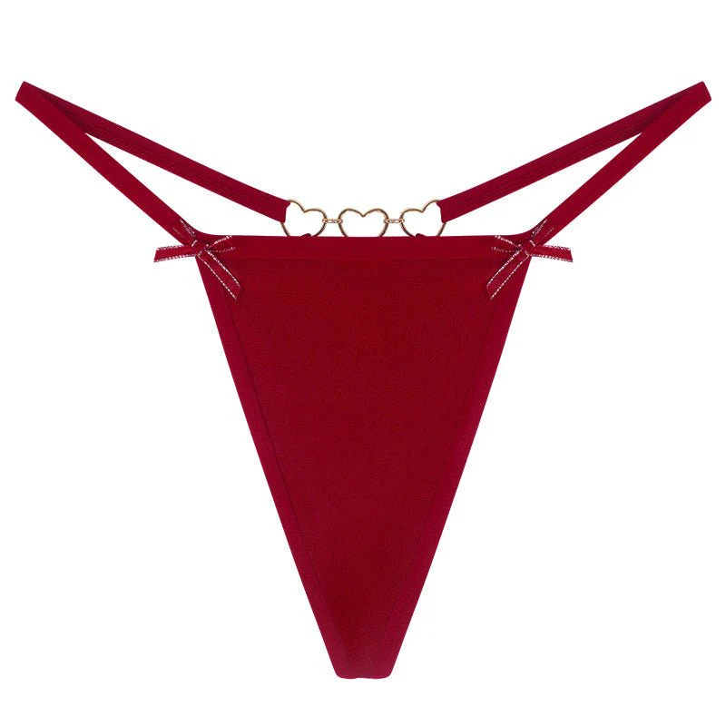 Thongs for women with hollow hot small chain pure cotton crotch breathable low waist ladies underwear spot FD - Image 6