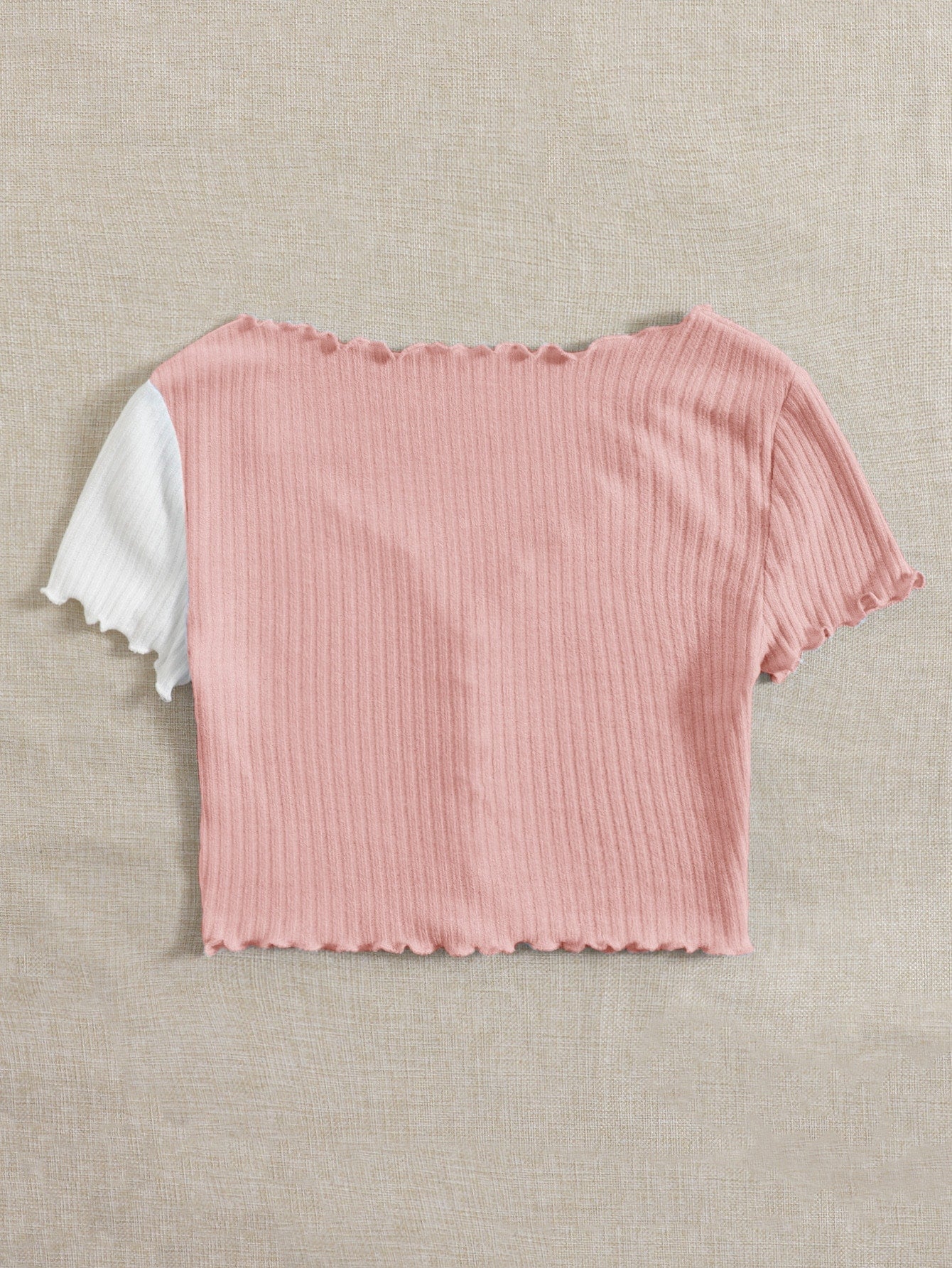 Two Tone Lettuce Trim Tee - Image 8