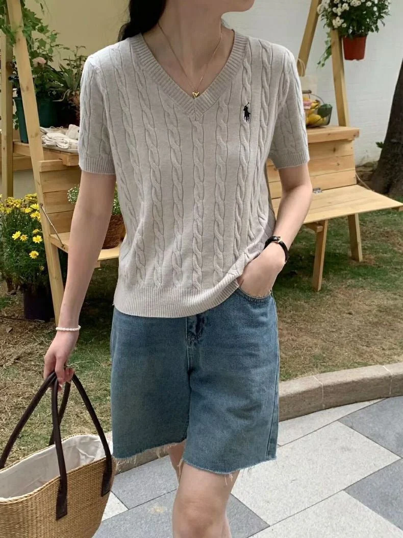 V-Neck Embroidered T-Shirt | Summer 2025 Collection - Image 12