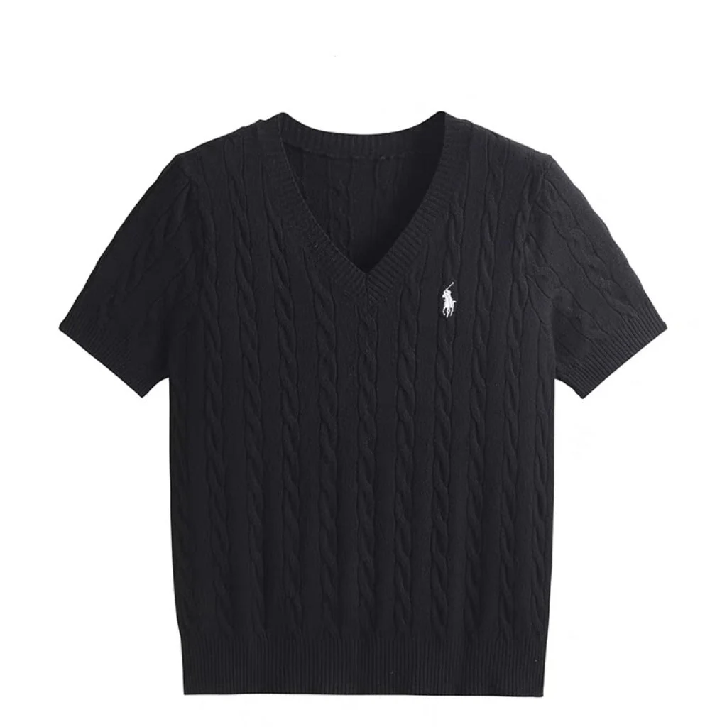 V-Neck Embroidered T-Shirt | Summer 2025 Collection - Image 6