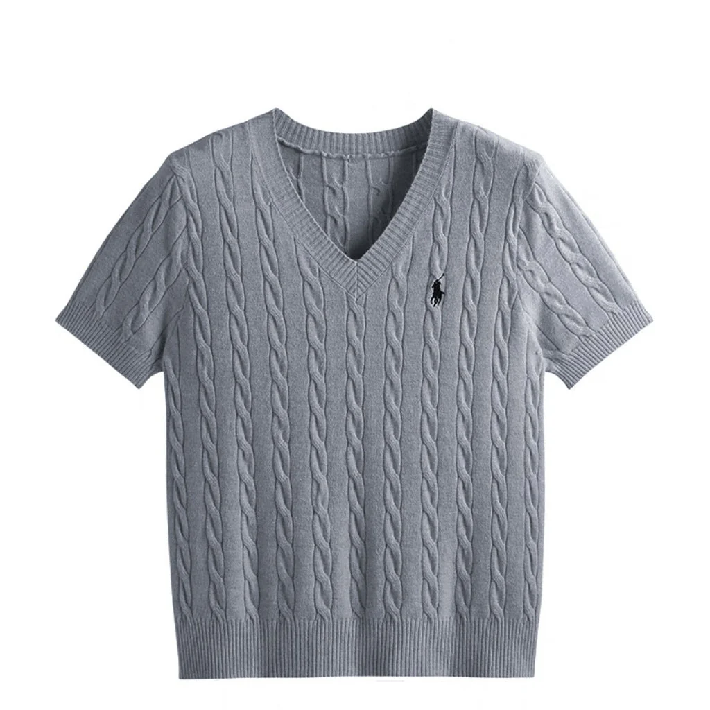 V-Neck Embroidered T-Shirt | Summer 2025 Collection - Image 8
