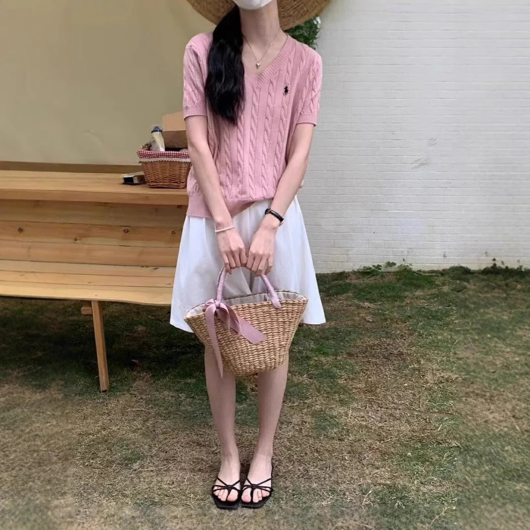 V-Neck Embroidered T-Shirt | Summer 2025 Collection FD - Image 4