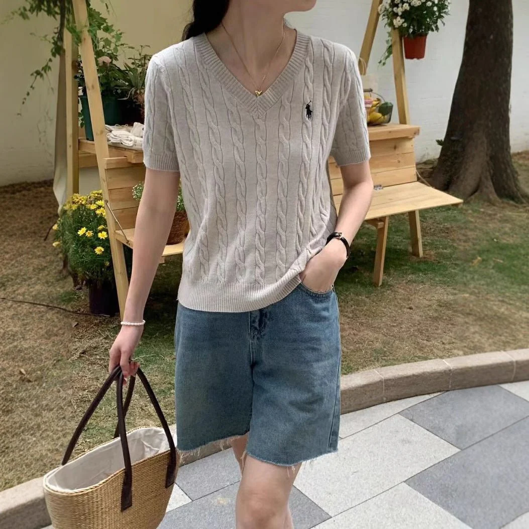 V-Neck Embroidered T-Shirt | Summer 2025 Collection FD - Image 5