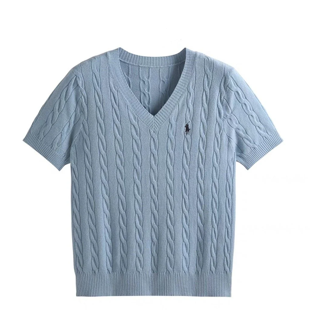 V-Neck Embroidered T-Shirt | Summer 2025 Collection FD - Image 9