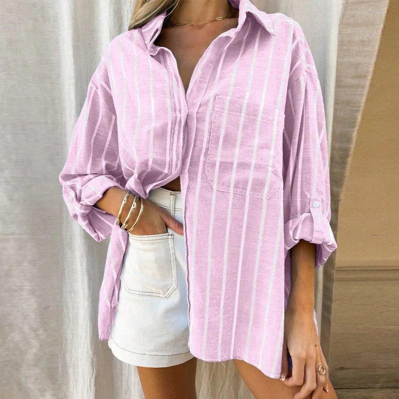 Versatile long-sleeved shirt loose women's clothing - Image 3