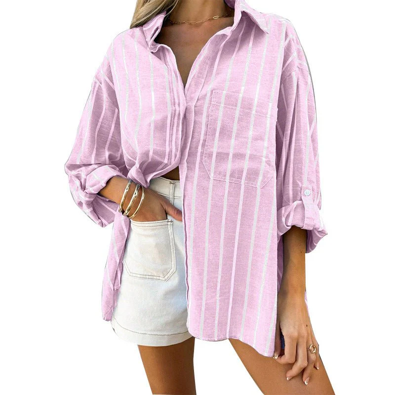 Versatile long-sleeved shirt loose women's clothing - Image 5