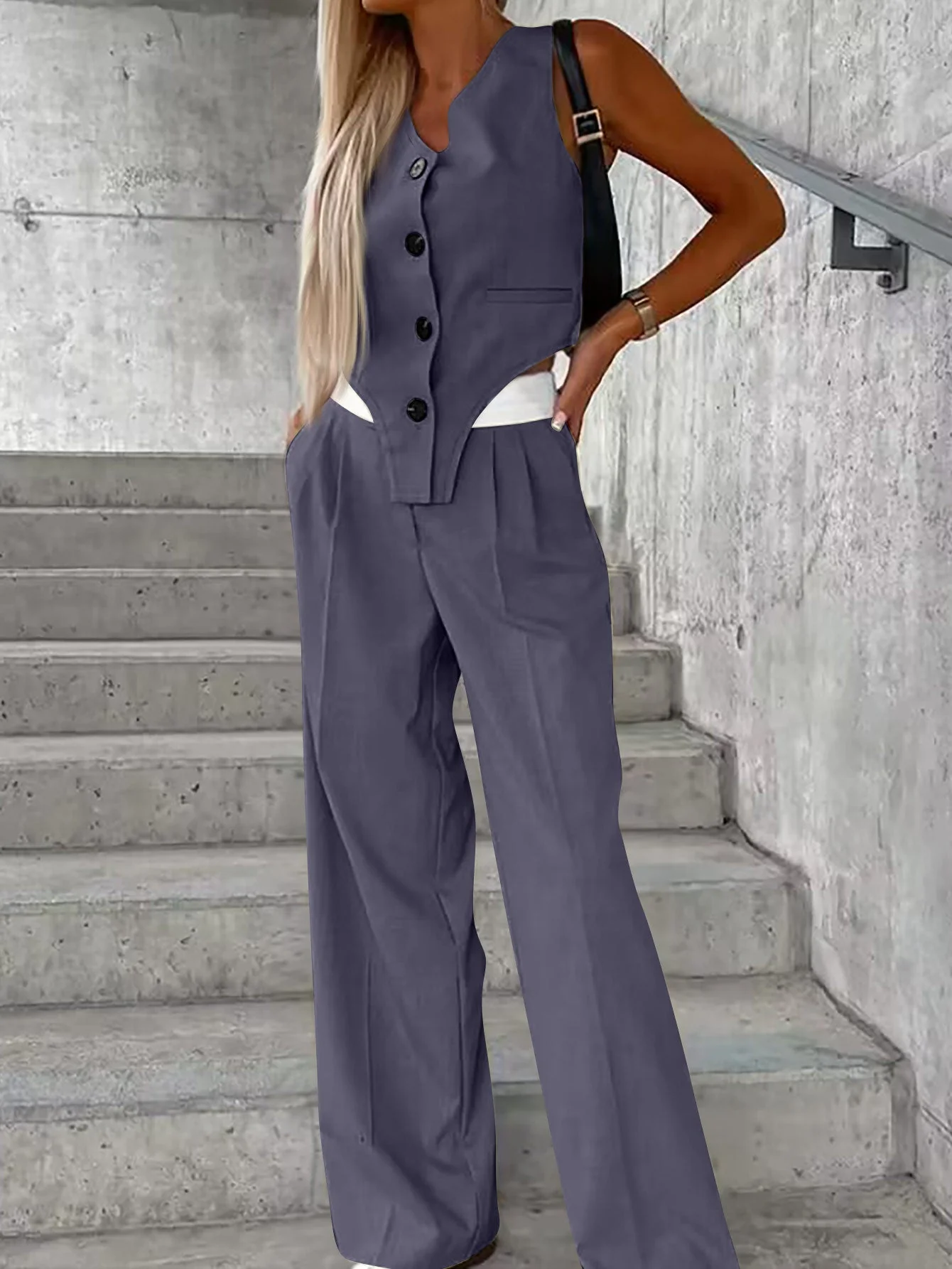 Vest Fashion Casual Suit Women's Suit Set - Image 3