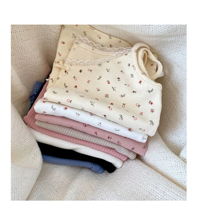 Vest women 2025 summer new style girls Japanese style inner wear lace floral small sling outer wear clothes women's clothing - Image 13