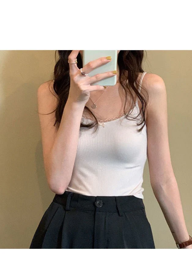 Vest women 2025 summer new style girls Japanese style inner wear lace floral small sling outer wear clothes women's clothing - Image 23