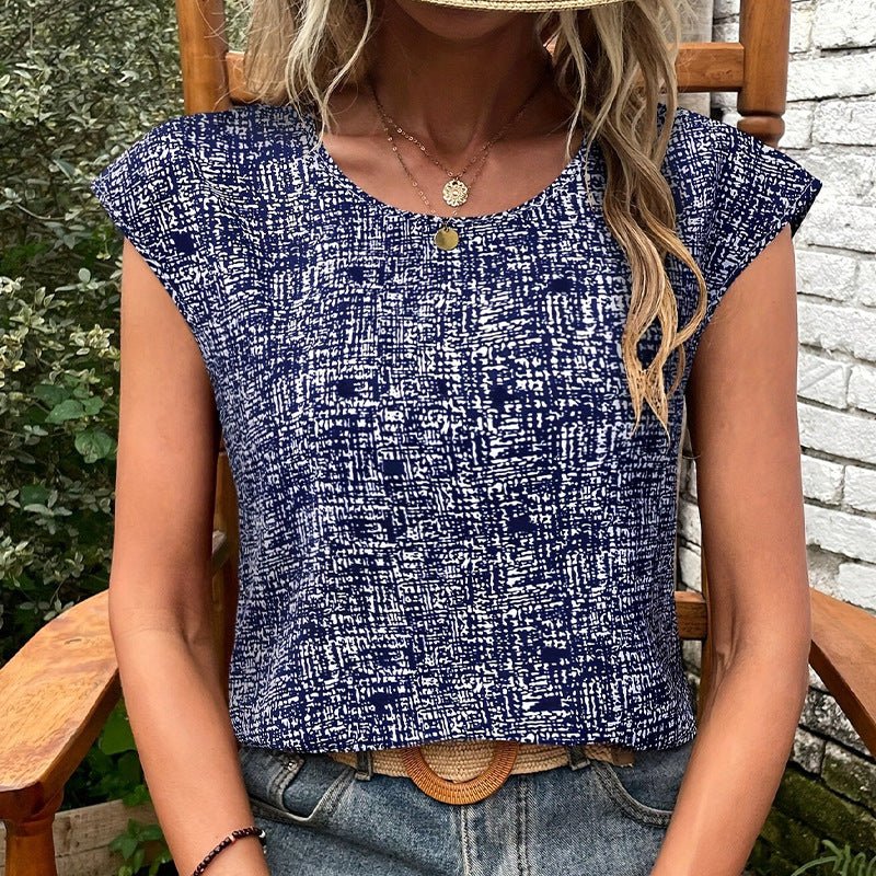 Waffle three-sleeved shirt jumper women's top - Image 4