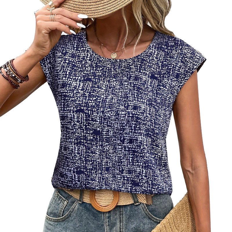 Waffle three-sleeved shirt jumper women's top - Image 5