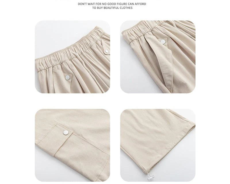 White American style low waist parachute pants women spring 2025 new mountaineering wide leg sweatpants slim sports overalls - Image 10