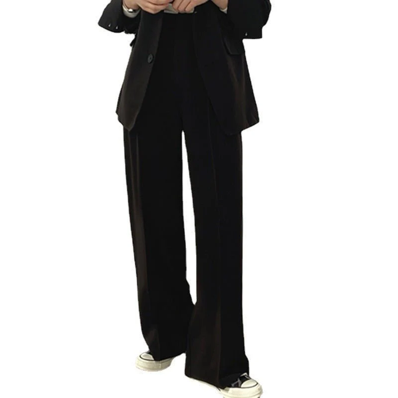 Women high waist long versatile wide leg suit pants - Image 10