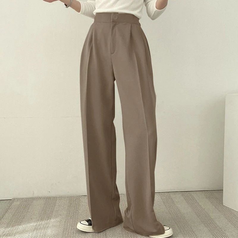 Women high waist long versatile wide leg suit pants - Image 2