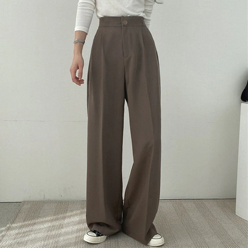 Women high waist long versatile wide leg suit pants - Image 8