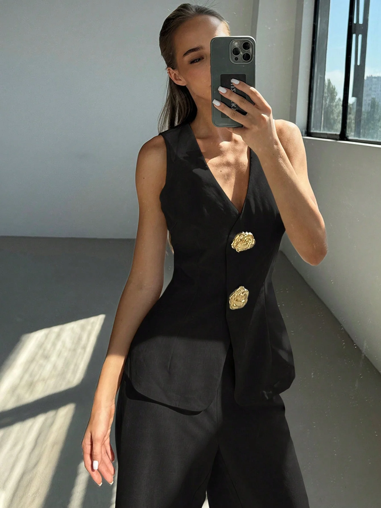 Women Office Formal Suit Set, Consisting Of Casual Commute Vest And Pants - Image 12