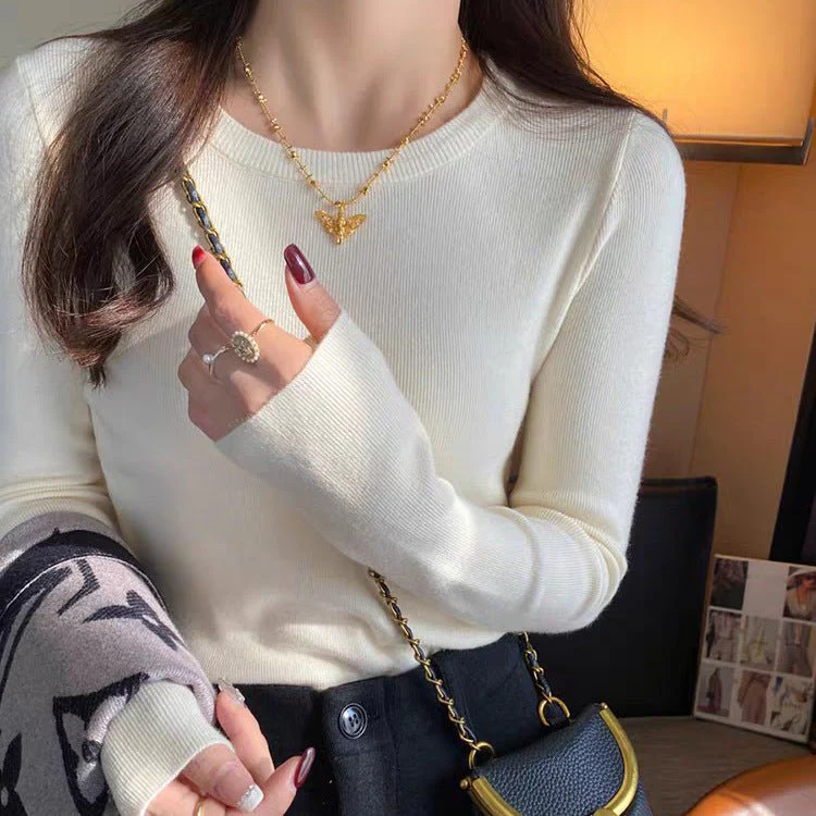 Women’s Andy Velvet Slim-Fit Pullover Sweater – Soft Gentle Wind Knit - Image 5