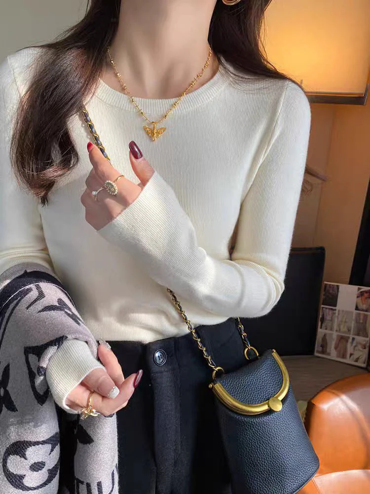 Women’s Andy Velvet Slim-Fit Pullover Sweater – Soft Gentle Wind Knit - Image 8