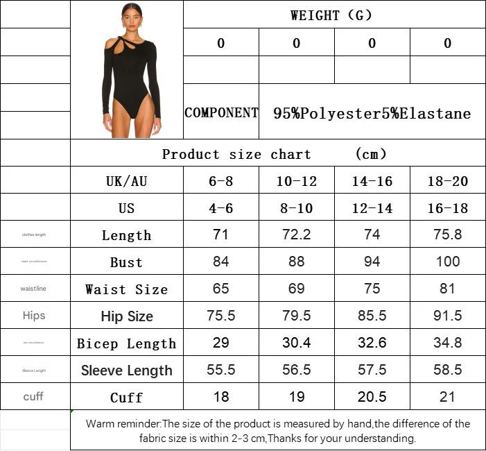 Women’s Black Irregular Bodysuit – Long Sleeve High-Waist Temperament Style (Spring 2025 Collection) - Image 7