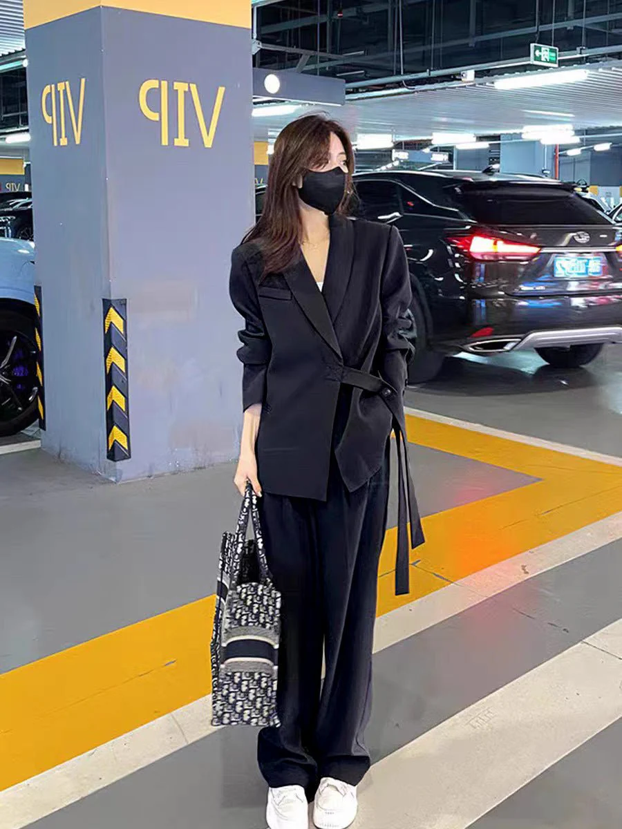 Women’s British Style Lace-Up Blazer – Temperament Commuting Suit Jacket, Straight Fit Long Sleeve Office Coat - Image 26