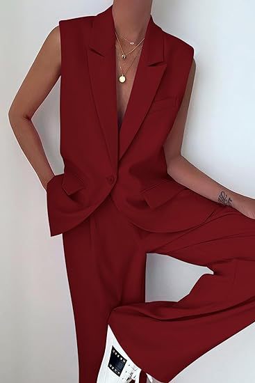 Women’s Elegant Sleeveless Pantsuit – PrettyGarden Polyester Two-Piece Set for Office, Travel & Formal Events - Image 3