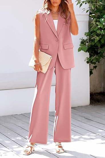 Women’s Elegant Sleeveless Pantsuit – PrettyGarden Polyester Two-Piece Set for Office, Travel & Formal Events - Image 4
