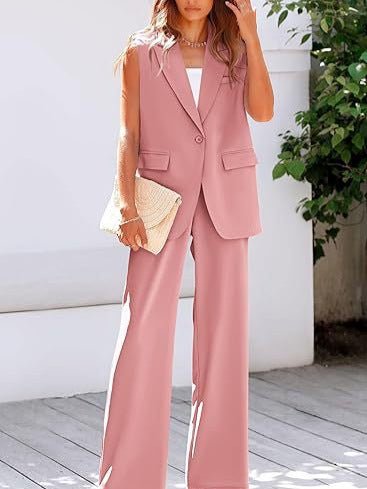 Women’s Elegant Sleeveless Pantsuit – PrettyGarden Polyester Two-Piece Set for Office, Travel & Formal Events FD - Image 14