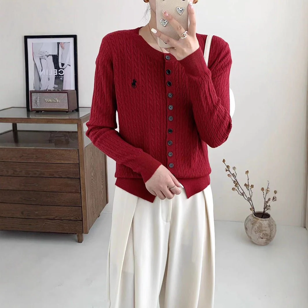 Women’s Embroidered Andy Velvet Cardigan – Soft Gentle Wind Style FD