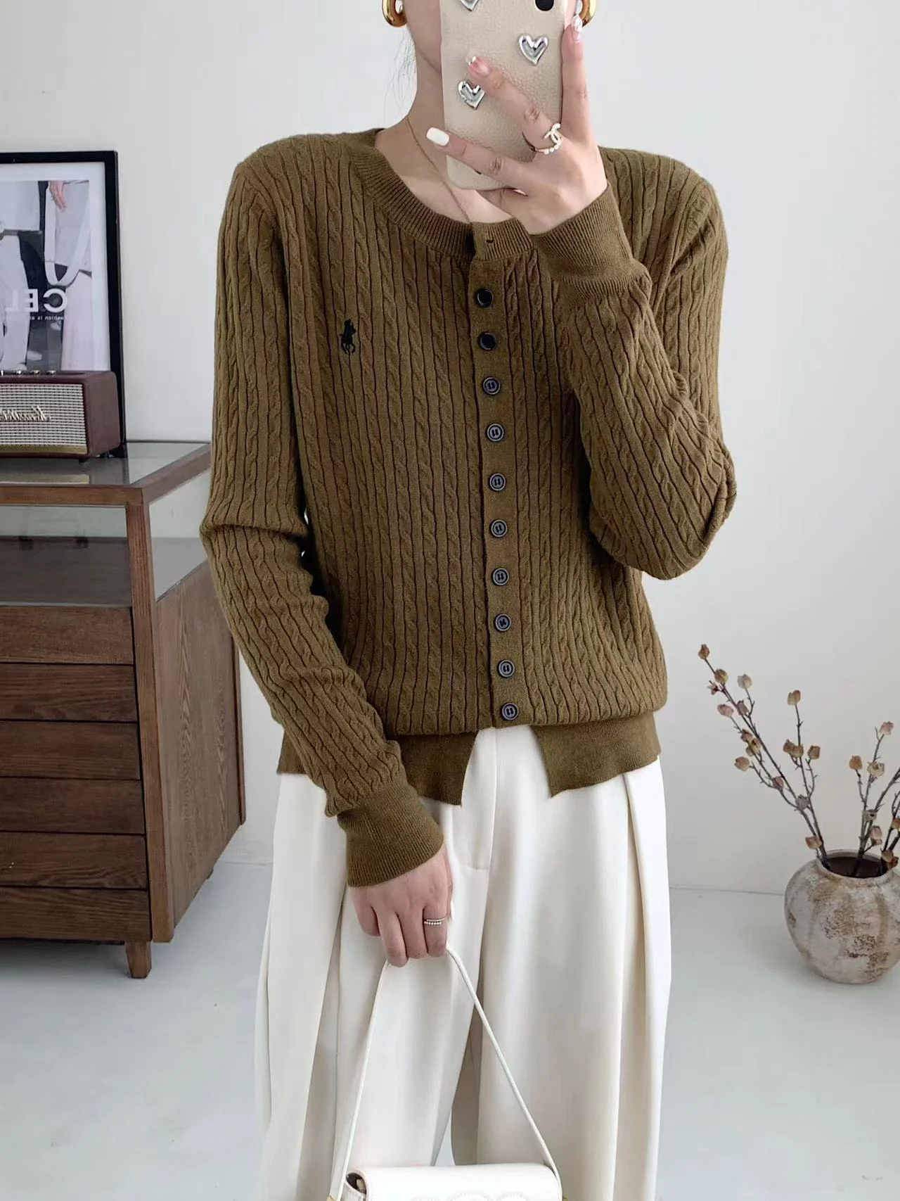 Women’s Embroidered Andy Velvet Cardigan – Soft Gentle Wind Style FD - Image 10