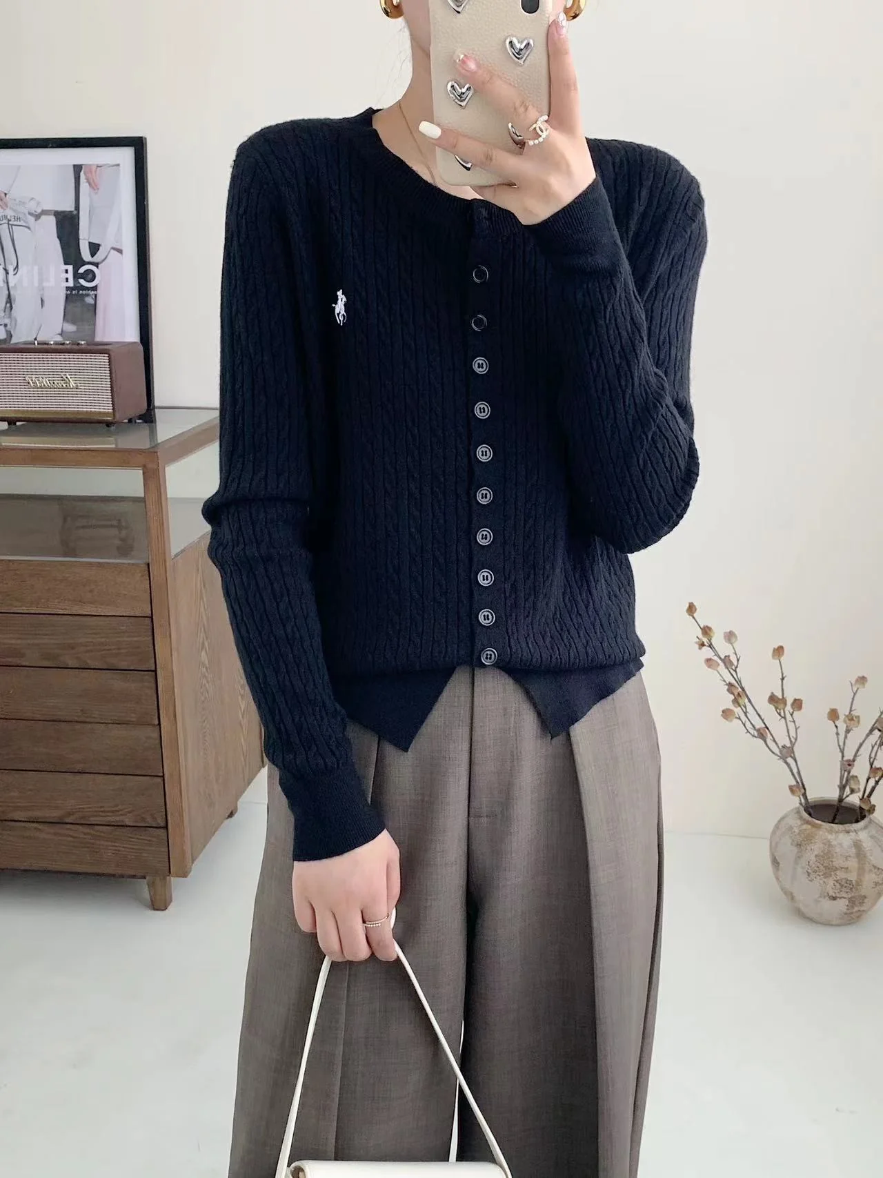 Women’s Embroidered Andy Velvet Cardigan – Soft Gentle Wind Style FD - Image 7