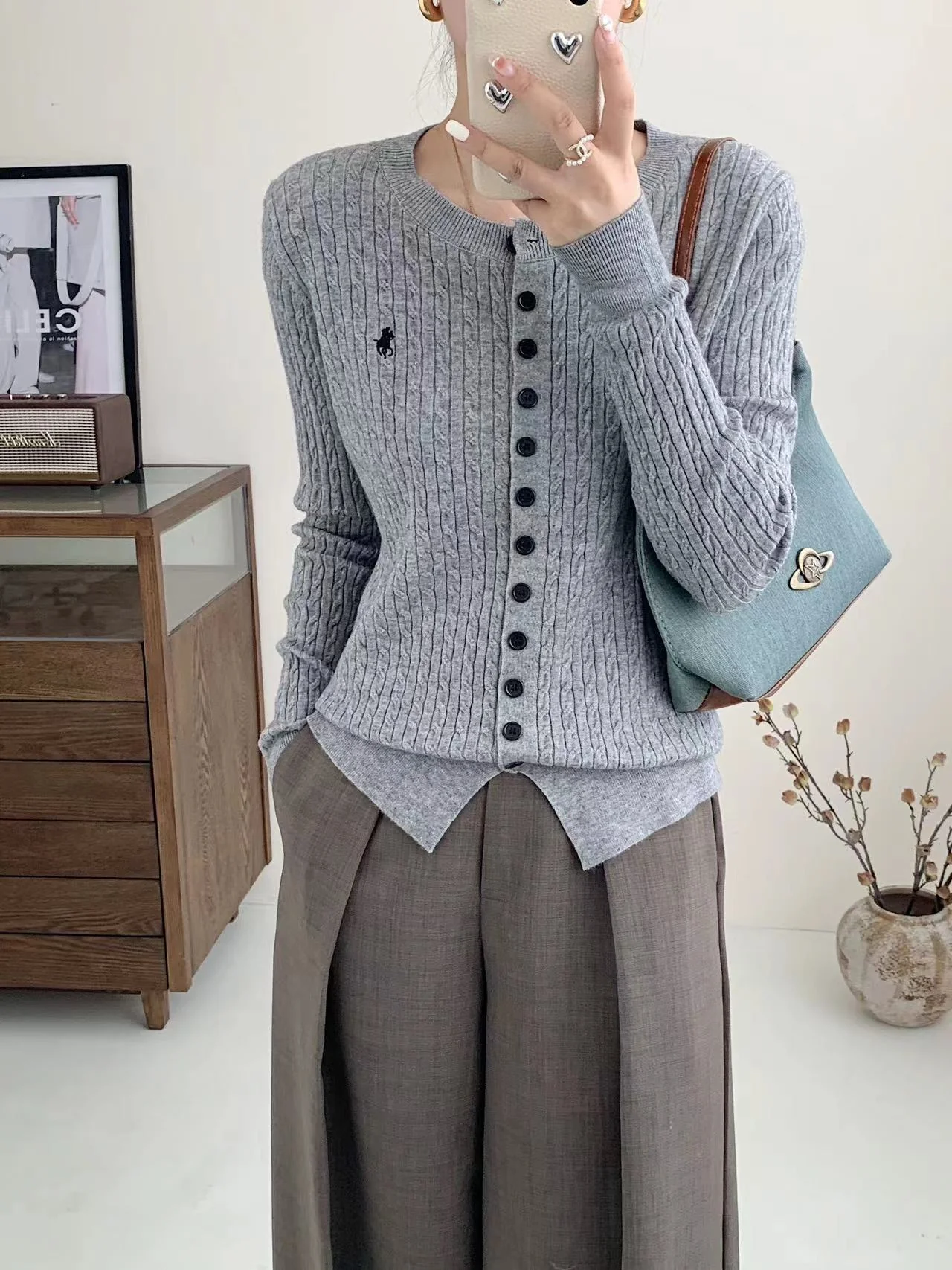 Women’s Embroidered Andy Velvet Cardigan – Soft Gentle Wind Style FD - Image 8