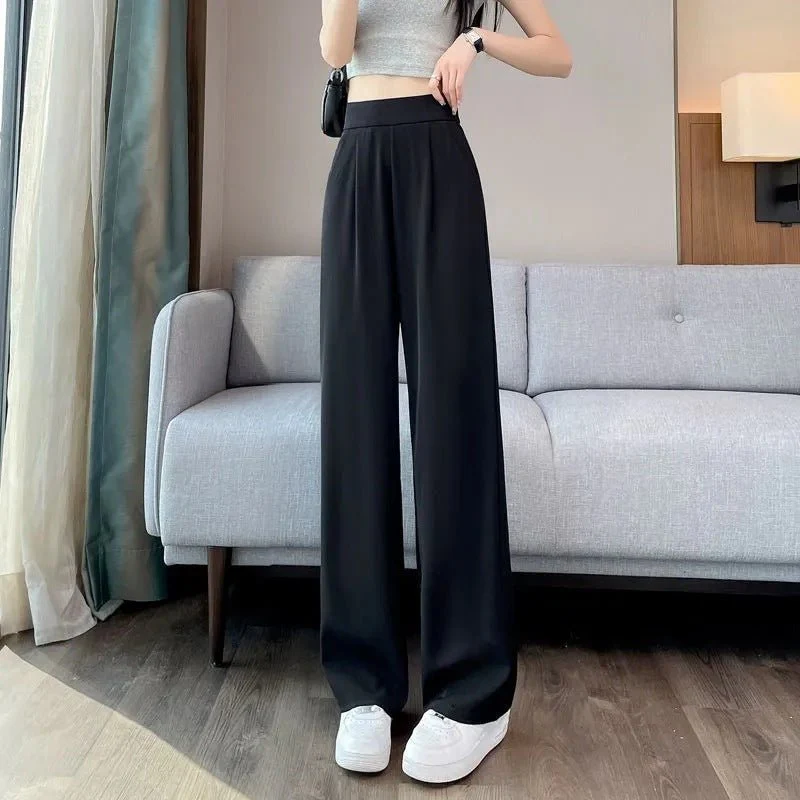 Women’s High-Waist Straight-Leg Dress Pants | Yarn-Dyed Street Style Trousers - Image 6