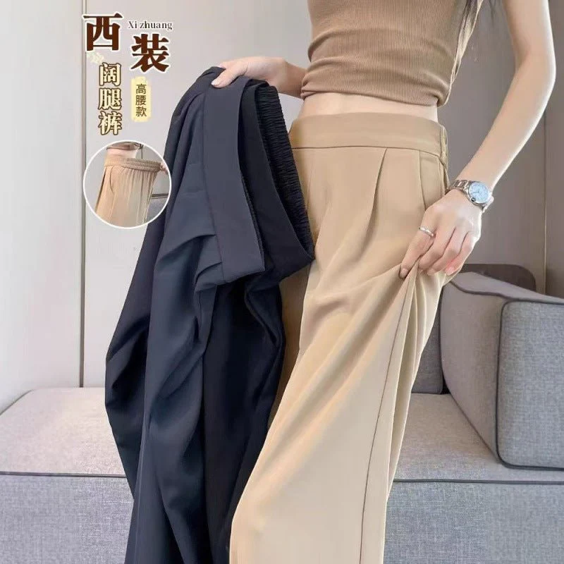 Women’s High-Waist Straight-Leg Dress Pants | Yarn-Dyed Street Style Trousers  FD - Image 2