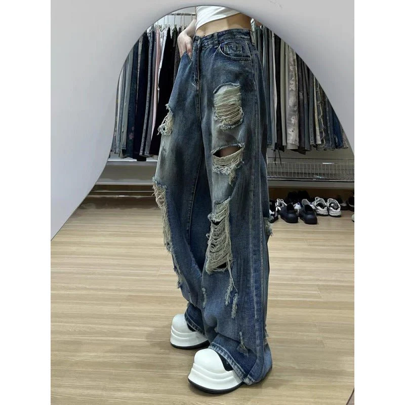 Women’s High-Waist Wide Leg Jeans – Ultra-Thin Summer Denim with Zipper & Washed Detail | Comfortable Urban Style - Image 2