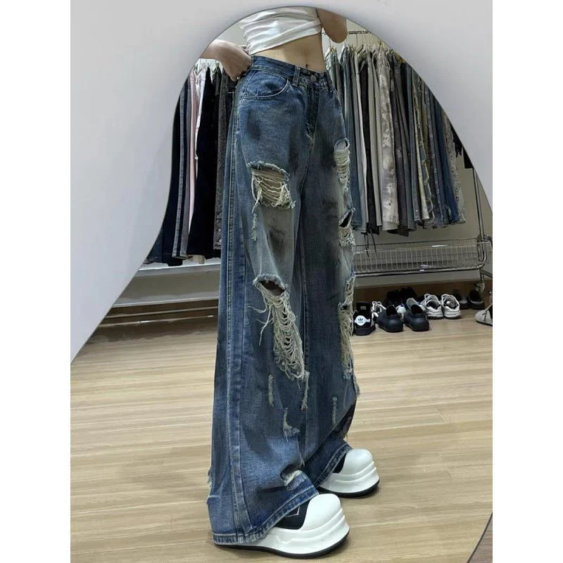 Women’s High-Waist Wide Leg Jeans – Ultra-Thin Summer Denim with Zipper & Washed Detail | Comfortable Urban Style - Image 3