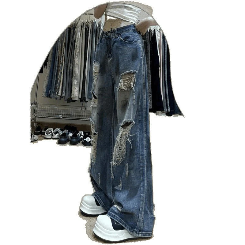 Women’s High-Waist Wide Leg Jeans – Ultra-Thin Summer Denim with Zipper & Washed Detail | Comfortable Urban Style - Image 5