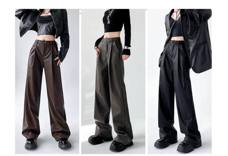Women’s High-Waist Wide-Leg Pants – Japanese & Korean Loose Casual Trousers - Image 2