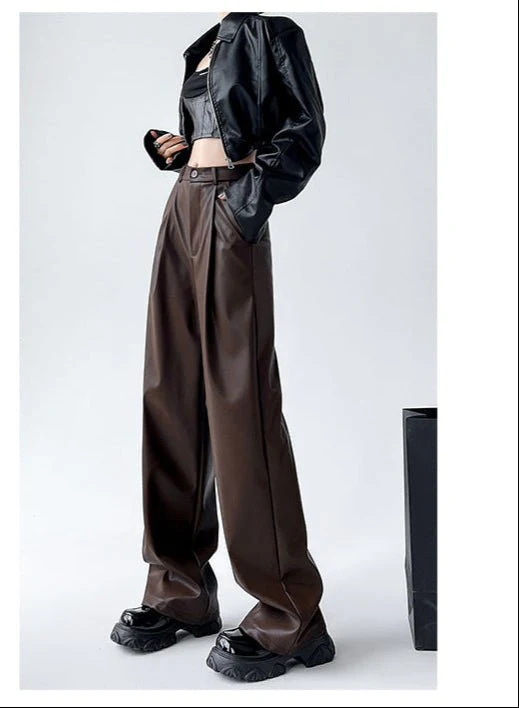 Women’s High-Waist Wide-Leg Pants – Japanese & Korean Loose Casual Trousers - Image 3